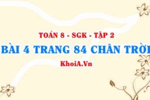 Bài 4 trang 84 Toán 8 Chân trời sáng tạo Tập 2